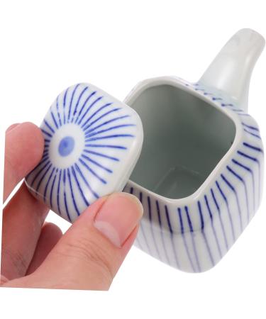 OUNONA 4pcs Ceramic Soy Sauce Pot Soy Sauce Canister Ceramic Oil Dispenser Vinegar Dispenser Bottle Ceramic Soy Pourer Ceramic Soy Sauce Bottle Churrera With Handle Seasoning Ceramics 8X7.5X5CMx4pcs Bluex4pcs - Buy Online on GoSupps.com