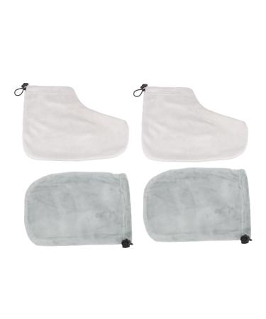 Beaupretty Wax Pairs Gloves wax dip for hands paraffin treatments paraffin wax mitts disposable foot covers paraffin wax for feet hand wax heated mittens paraffin glove manicure Foot