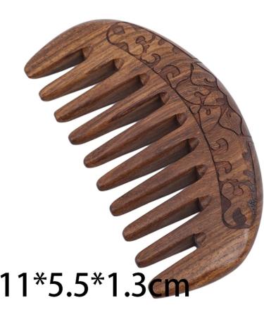 Comb Golden Sandalwood Comb Massage Coarse Teeth wooden comb - Buy Online on GoSupps.com