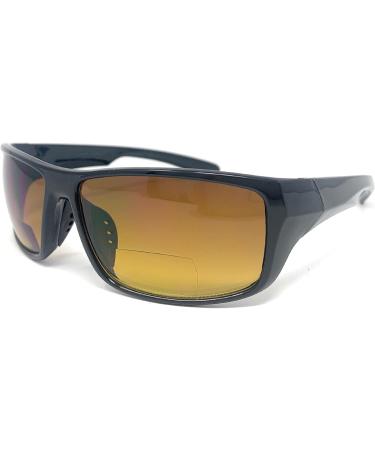 Aspen Bifocal Sun Reader Sport & Wrap-Around HD Copper Sunglasses - Black with Copper Lens 2.0x | International Shipping Available - Buy Online on GoSupps.com