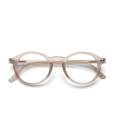 B + D Blue Light Bloking Reader Glasses Loop Readers PC soft touch Nude Color - +1.50