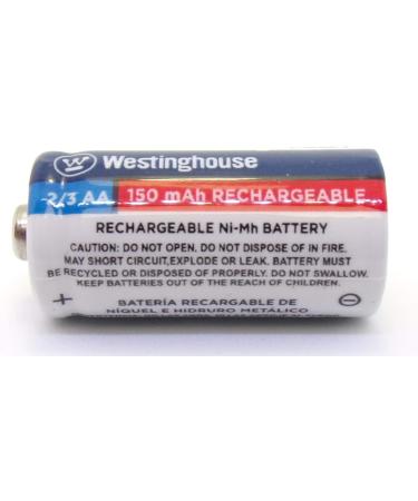 8X Westinghouse 2/3 AA Ni-Mh Rechargeable Batteries - 1.2V 150mAh | Eco-Friendly Long-Lasting Power | International Shipping Available - Buy Online on GoSupps.com