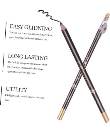 Didiseaon 8pcs Black Colored Pencils Makeup Sharpener Eyeliner Sharpener Black Eyebrow Pencil 1 count (Pack of 1) Coffee - Buy Online on GoSupps.com