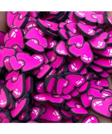 QR 100g 10mm Lovely Heart Polymer Clay Sprinkles for Slimes Filling Nails Art Phone Valentine's Day Decoration T1127 (Color : Heart) Assorted - Buy Online on GoSupps.com