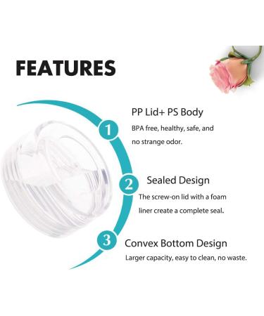 10 Piece Small Travel Containers - 3/5/10/15/20 Gram Size Jars for Lotions & Creams - Plastic Sample Containers with Labels & Mini Spatula - Buy Online on GoSupps.com
