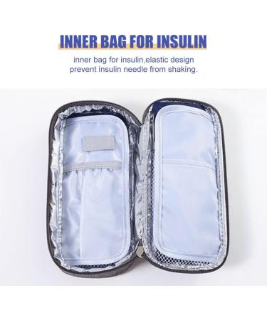 QCLUEU Insulated Insulin Cooler Travel Case Diabetic Supplies Storage Bag with 2 Ice Packs for Insulin Pens Diabetic Medication Storage (Color : Blue) - Buy Online on GoSupps.com