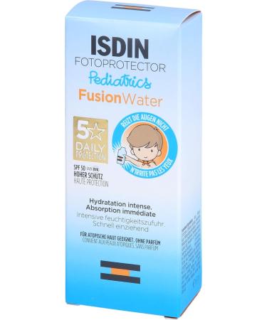 Isdin FusionWater Children's Face Sunscreen SPF50 Fotoprotector Pediatrics 50ml - Buy Online on GoSupps.com