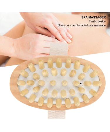 Natural Wood Massager Brush - Body & Hair Scalp Scrubber for Relaxation | International Shipping Available - Buy Online on GoSupps.com