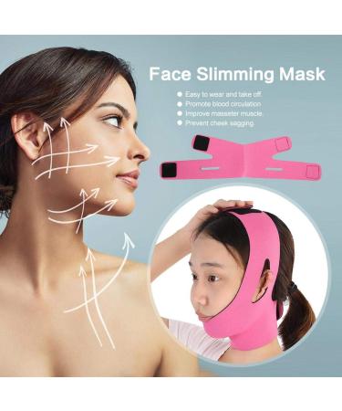 V-Line Mask | Reusable Facial Slimming Strap for Pain-Free Face Lifting | Anti-Aging Skin Care for Women (Rose) - Buy Online on GoSupps.com