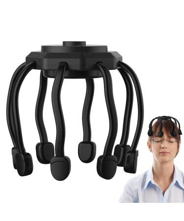 Head massager electrically scalp massager octopus ultra head skin massage device 3 modes 10 vibrating contacts spa automatically shut down for relief deep sleep and hair growth A: upgrade black