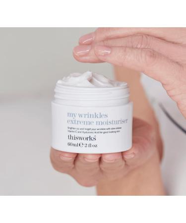 This Works My Wrinkles Extreme Moisture 60 ml - Anti Aging Face Cream with Bakuchiol Vitamin C and Hyaluronic Acid - Brightening Moisturiser to Smooth and Plump Dehydrated Skin Extreme Moisture 60mL - Buy Online on GoSupps.com