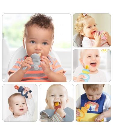 Haakaa Baby Food Feeder | Silicone Fruit Pacifier for Teething Babies - 1 Pack Blue - Buy Online on GoSupps.com