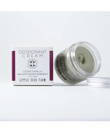 Little Seed Farm All Natural Deodorant Cream Aluminum Free Activated Charcoal Deodorant for Women or Men - Cedar Vanilla Net Wt. 2.4oz | 68g - Buy Online on GoSupps.com