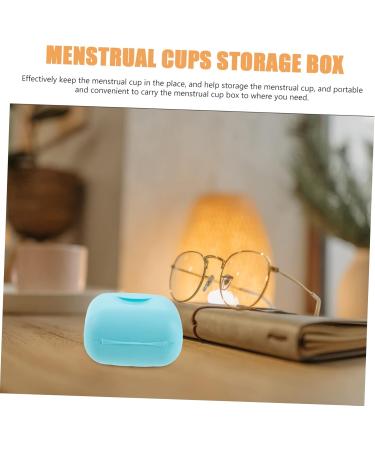 Lurrose Menstrual Cup Storage Box - 4 Pieces Portable Organizer for Travel with Cup Straps & Sterilizer - Ideal for Office Use - Buy Online on GoSupps.com