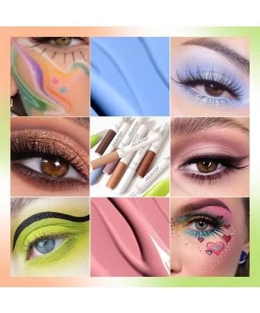 Eyeshadow Primer Set 4 Colors Liquid Matte Eyeshadow for Quick Drying Waterproof Smooth Creamy Colorful Eye Shadow Lightweight - (Color: 2 Style A) 2 / Style a - Buy Online on GoSupps.com