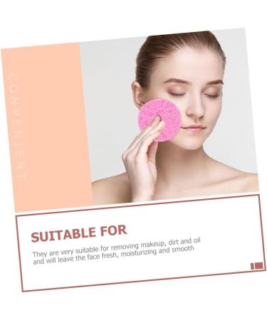 FRCOLOR 60 Pcs Exfoliating Cleansing Pads - Wood Pulp Facial Scrub Sponges for Deep Clean & Foaming Wash - Pink Facial Care Tools - Buy Online on GoSupps.com