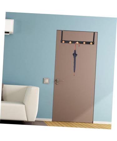 Mikinona Cloth Hooks Door Rear Punch- Back Over Home for Organizer Clothing Rack The Hook Towel Punch Hanging 50X8cm Black - Buy Online on GoSupps.com