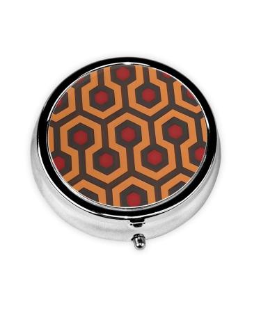 Shining Overlookround Pill Box 3 Compartments Round Pill Box Organizer for Purse Or Pocket Portable Travel Pill Box