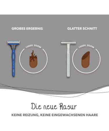 Bamboozy Safety Razor - Stainless Steel Butterfly Razor for Men & Women - Zero Waste with Stand & 20 Blades - Double Edge Wet Shaving - Rose Gold Finish - Buy Online on GoSupps.com