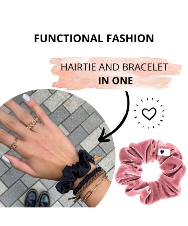 Buy Bellody Mellow Rose Scrunchie - Velvety Soft Hair Tie with Strong Hold & Exclusive Colors - Buy Online on GoSupps.com