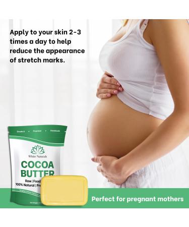 White Naturals Organic Cocoa Butter 1lb - Unrefined Raw 100% Pure Natural Skin and Hair Moisturizer - Ideal for DIY Recipes, Body Butters, Soap Making, Lotions, and Stretch Marks Cream - Lip Balm - 16 oz Block - Buy Online on GoSupps.com