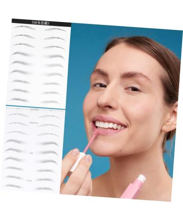 PLAFOPE 2 Pairs Eyebrow Shaping Template Artificial Eyebrow Patch Eyebrow Stickers Hair Woman Makeup Tools 21x15cm Black 003 - Buy Online on GoSupps.com