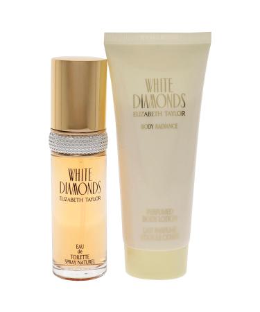 Elizabeth Taylor White Diamonds Gift Set - 1oz EDT Spray & 3.3oz Body Lotion for Women - Buy Online on GoSupps.com