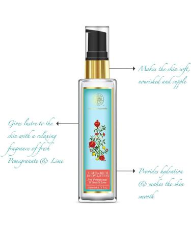 Forest Essentials Ultra Rich Body Lotion Iced Pomegranate with Fresh Kerala Lime 200ml - Buy Online on GoSupps.com