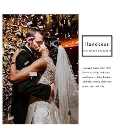 Handcess Bridal Stirring Band - Crystal Bead & Silver Leaf Hair Jewelry for Brides & Bridesmaids - Buy Online on GoSupps.com