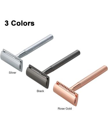 Tickas Stainless Steel Double Edge Safety Razor - Perfect Manual Mustache & Beard Removal Tool for Travel & Hotels - Buy Online on GoSupps.com