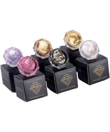 Reddhoon 6 Colors Diamond Liquid Glitter Eyeshadow Jelly Gel Shiny Eyeshadow Cream Waterproof Long Lasting Sparkling Glitter Liquid Eyeshadow Metallic Pigment - Buy Online on GoSupps.com