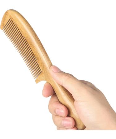Onedor Handcrafted Green Sandalwood Fine Tooth Comb - Natural Anti-Static Hair Detangler for Men and Women - Buy Online on GoSupps.com