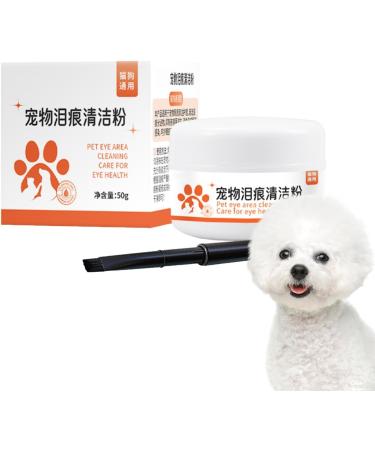 Dog Tear Stain Remover - Mild 50g Dog Tear Stain Remover Powder with Brush - Fast-Acting Pet Eye Cleaning Supplies for Home Pet Hospital - Buy Online on GoSupps.com