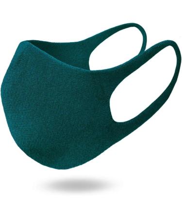 Knitido Comfy Mask - Organic Cotton Reusable Breathable Two-Layer Mask (Petrol) - Eco-Friendly Unisex Face Covering - Buy Online on GoSupps.com