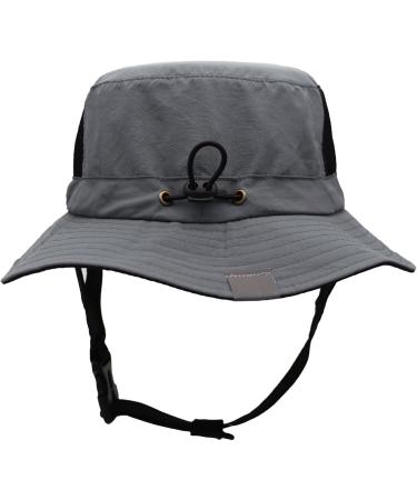 Huakunda Men's Sun Hat UPF 50+ | UV Protection Angler Hat with Chin Strap | Foldable Safari Hat | Wide Brim Dark Gray for Outdoor Travel - Buy Online on GoSupps.com