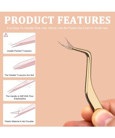 Lash Tweezers Eyelash Applicator Stainless Steel Upgraded 2 in 1 Lash Extension Tweezers with Comb Eyelash Applicator for Precise Lash Application Removing Eyebrows (Rose Gold) - Buy Online on GoSupps.com