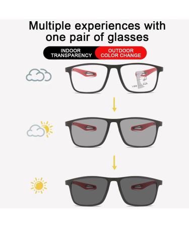 Buy Keelar Blue Light-Blocking Multifocal Photochromic Reading Glasses - 2.0x Orange for Sports & Computer Use | International Shipping Available - Buy Online on GoSupps.com