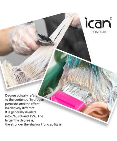ICAN LONDON PROFESSIONAL CREAM PEROXIDE 30 VOL 9% 1000 ML + RAPID BLUE POWDER BLEACH (JAR) 500 G SET - Buy Online on GoSupps.com