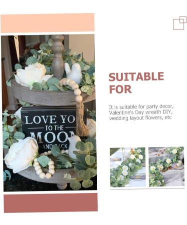 Zerodeko 3pcs Artificial Rattan Peony Garland Summer Front Door Wreath Arch Decor Fake Eucalyptus Garland Artificial Flower Eucalyptus Garland White Greenery Money Leaf Hanging Silk Flower Greenx3pcs 200X3.5CMx3pcs - Buy Online on GoSupps.com