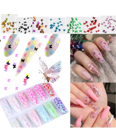 3D Butterfly Nail Glitter Sequins - 12 Colors Holographic Butterfly Nails Supply for Manicure Tips & Decoration - Buy Online on GoSupps.com