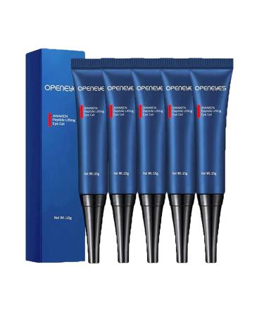 OPENEYES Awaken Peptide Lifting Eye Gel OPENEYES Peptide Eye Gel openeyes Lifting Eye Gel Peptide Depuffing Eye Gel Men Eye Cream Anti Aging Lifts Firming Anti-Wrinkle Eye Tightener (5PCS)