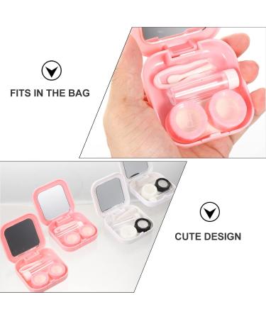 4-Piece Travel Contact Lens Container Set - Cute Mini Storage with Mirror | Ideal for Students - Buy Online on GoSupps.com