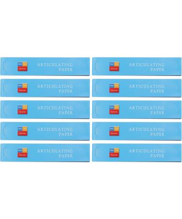 Buy Articulation Paper for Orthodontics - Thin Blue Dental Care Strips | 10 Copies Safe for Labs - Buy Online on GoSupps.com