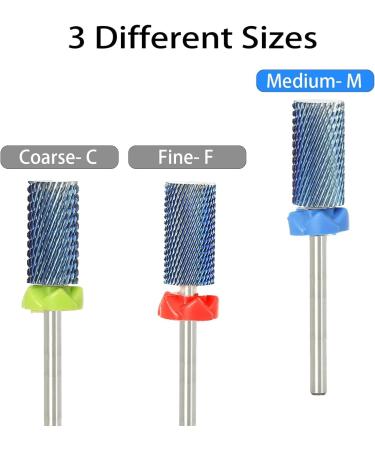Akylin Carbide Nail Drill Bits - 3/32' Fast Remove for Acrylic/Hard Gels for Manicure Pedicure Cuticle Gel Polishing Salon Bits-Left and Right Hand(Medium) Medium-M Type-D - Buy Online on GoSupps.com