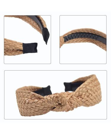 Bohemian Straw Knotted Headbands for Women - Summer Style - Buy Online on GoSupps.com