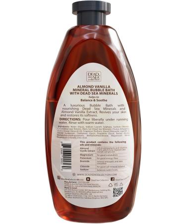 Dead Sea Collection Bubble Bath for Women and Men - with Almond Vanilla Oil and Pure Minerals - Nourishing and Moisturizing Skin - Pack of 2 (2000 ml) - Buy Online on GoSupps.com