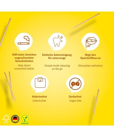 Miracle Toothpick - Pack of 100 Individually Wrapped Pineapple Flavored Toothpicks + Dispenser | Fresh Breath & Oral Hygiene Aid - Buy Online on GoSupps.com