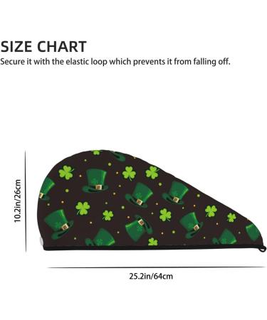 St. Patrick's Day Microfiber Hair Towel Wrap - Quick-Dry Hair Turban for Women & Girls - Buy Online on GoSupps.com