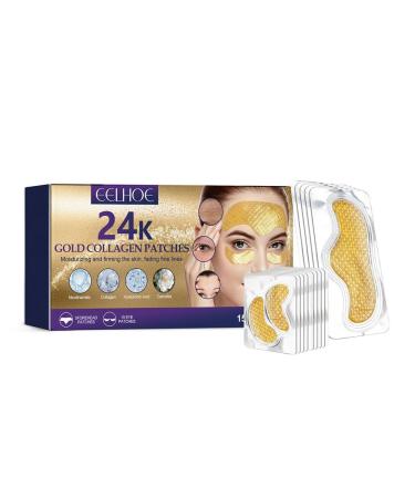 Collagen 24k Gold Forehead Patch Eye Patch Anti Wrinkle Anti Aging Forehead Pad Skin Lifting Firming Tightening Moisturizing (24 k Gold)
