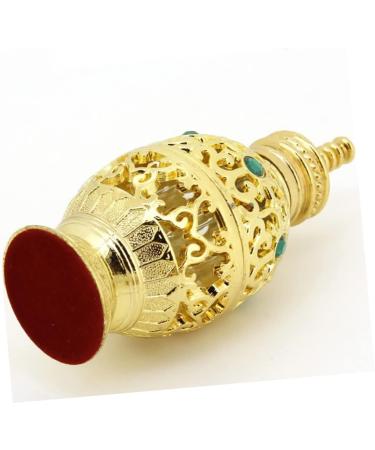 Angoily Essential Oil Bottle Empty Glass Bottle Vintage Decor Perfume Decorative Handicraft Terrarium Container Glass Container Gold Trim Delicate Travel Zinc Alloy Crystal Glass - Buy Online on GoSupps.com